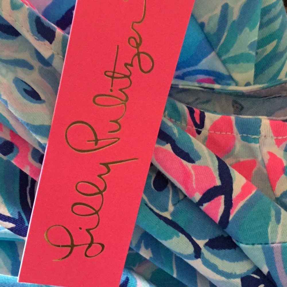 Lilly Pulitzer Blue and Pink Floral Maxi Dress